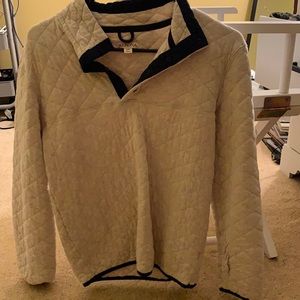 quilted button up sweater